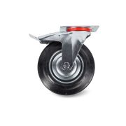 Колесо поворотное резина SCb 42 100 мм с тормозом (F)