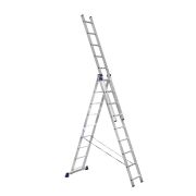 Лестница 3-секционная алюминиевая TOR SC3009 3*9 универсальная